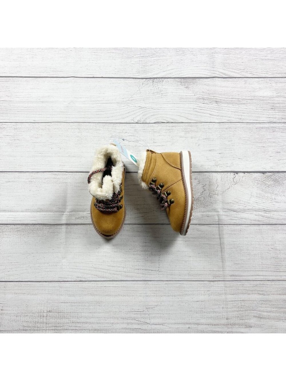 Cat & Jack Toddler Tan Faux Sherpa Hiker Boots NWT 8